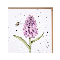 Marsh Orchid Bee Card