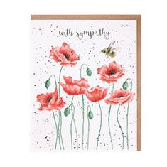 Poppies and bees